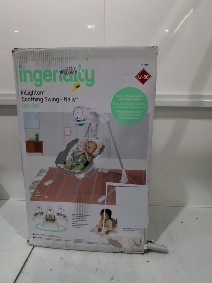 INGENUITY INLIGHTEN baby BOUNCER with lights vibration sounds and music - 20LB max - twinkle tails bunny theme - twinkle tails bunny (MODEL: 8266 / 11200) image 2