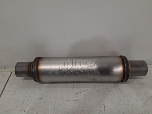 MAGNAFLOW round PERFORMANCE MUFFLER EXHAUST - 2.25" INLET/OUTLET - 20" LENGTH - 4" x 4" x 14" body - stainless steel (MODEL:10415) image 3