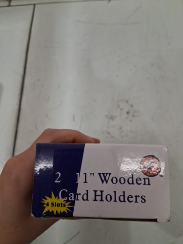 2PK CHH GAMES WOODEN CARD HOLDERS - 11" - LIGHT WOOD image 3