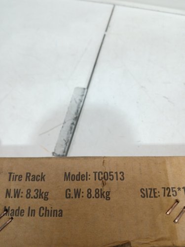 wall mount folding tire rack for r14-r20, 32"- 48", hold up to 300lbs- black (model: tc0513) image 4