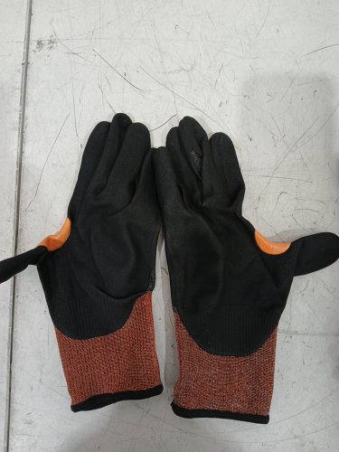 3PR WORKTUFF CUT/PUNCTURE RESISTANT GLOVES - MED - ORANGE/GREY/BLACK image 4