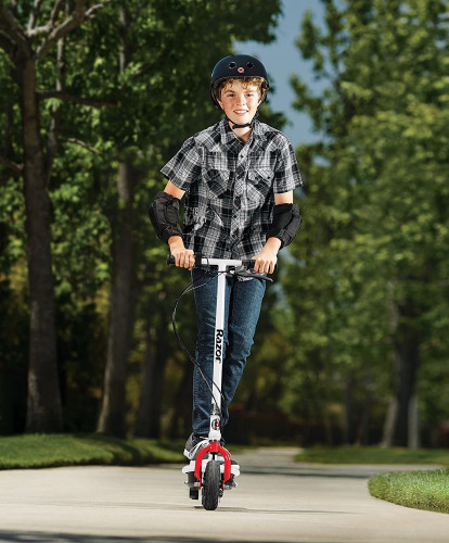Razor e200 Electric Scooter - white / red (13112410) image 6