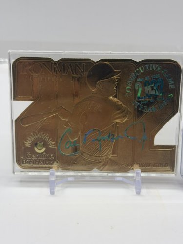 GENUINE BIRTHSTONE 23KT GOLD CAL RIPKEN JR IRONMAN CARD PERIOD OF GEM LIMITED EDITION #2411/2632 image 5