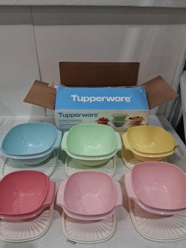 35pc tupperware heritage collection food storage container set - assorted colours image 2