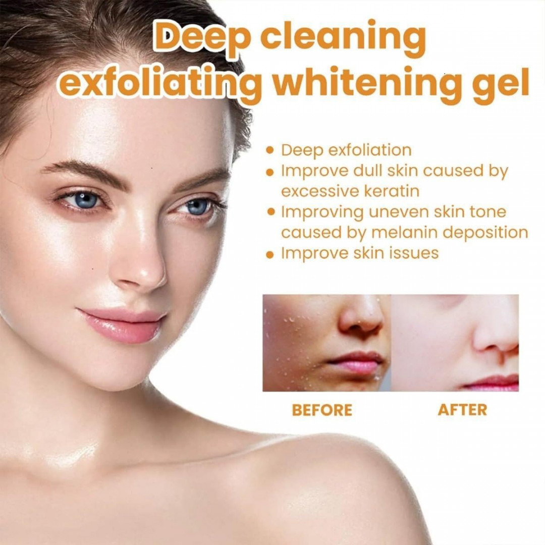 2 (2pk) Barubt Orange Exfoliating & deep cleansing Gel scrub for face & skin (4 total) - all skin types - 50g each image 2
