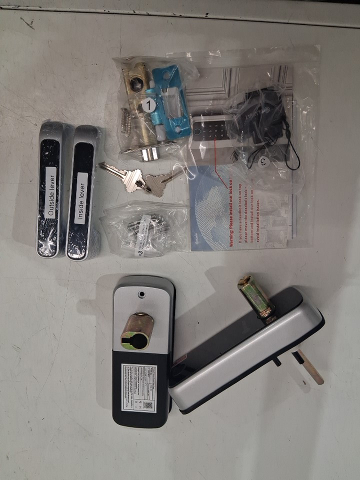 OLUMAT Smart Door Lock B28 - with app compatibility, wifi/bluetooth connection, and fingerprint entry - brushed nickel image 3
