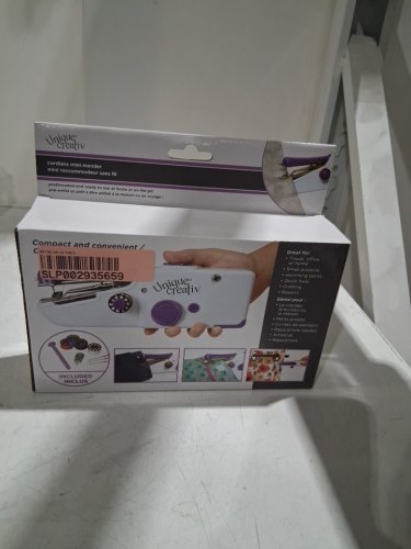 Unique Creativ Handheld Sewing Machine Cordless Mini Mender - White/Purple image 2
