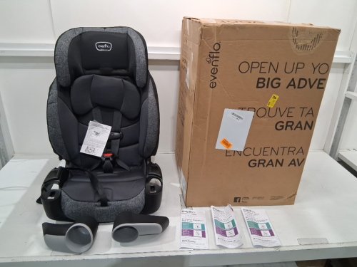 evenflo maestro sport harness booster car seat - 22-100lbs - aspen skies/grey black (model: 34911921C) image 2
