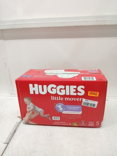 104PK Huggies Baby Mega Colossal Little Movers Outstanding Active Fit Diapers with Up to 12 Hours of Leak Protection - Size 5 (25LB-37LB) - Disney the Lion King (model: 49754) image 2