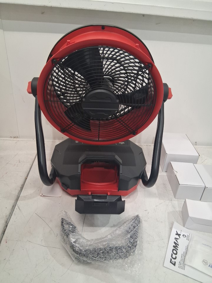 Ecomax PORTABLE MISTING FAN - 12" - 1400CFM - BLACK/RED (MODEL: EMF501214M 1806312) image 4