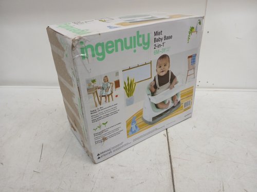INGENUITY BABY BASE 2-IN-1 BOOSTER FEEDING AND FLOOR SEAT WITH SELF-STORING TRAY - MIST - (MODEL: ‎16728) image 4