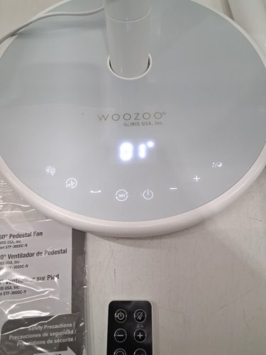 Woozoo 360° Pedestal 12-SPEED Air Circulator - ADJUSTABLE HEIGHT 21" TO 40" - WHITE (Model: STF-360DC/1747373) image 4