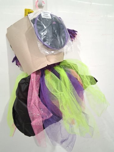 2PC GIRL'S PARTYHOLIC WITCHY WITCH COSTUME SET - LARGE (10-12) - BLACK / PURPLE / GREEN image 3