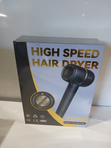 HRYCF Fast Drying High Speed Negative Ionic Care Blow Hair Dryer with Brushless Motor, Thermo-Control Low Noise with Hair Detangling Comb & Diffuser - BLACK (MODEL: TC108) image 2