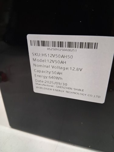 HUMSIENK LIFEP04 Rechargeable Lithium Battery - 12V - 50AH - BLACK (MODEL: 12V50AH) image 4