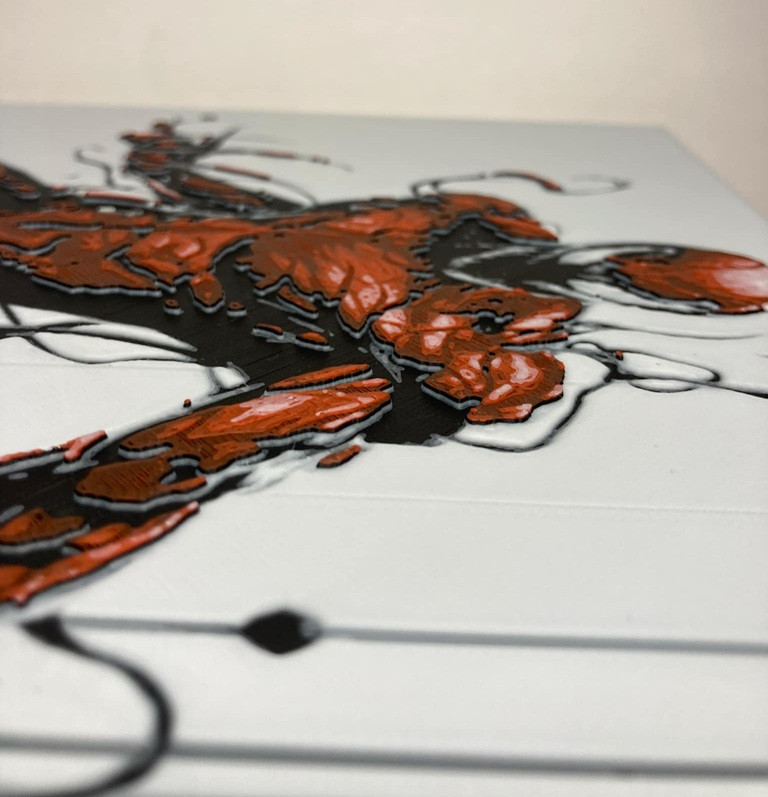 8"x8" 3D Printed - Carnage - Marvel - Textured Photo image 3