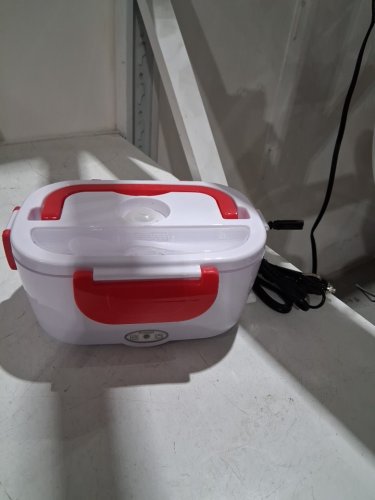 AYNEFY Electric Lunch Box Portable Food Warmer – Dual 12V Car & 110V Home Heating -1.5L - red/white image 2