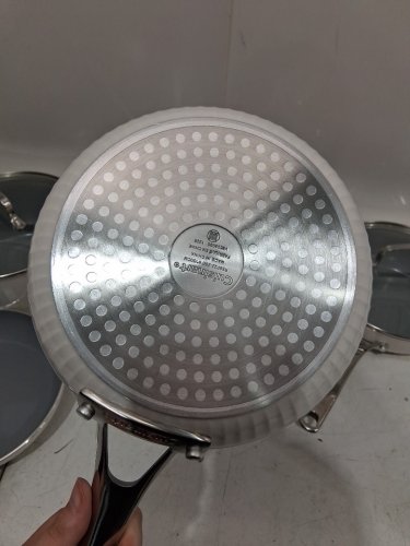 12pc Cuisinart Artisan Elite Pro Forged Aluminium Cookware  - assorted sizes - white (model: 1981675) image 4