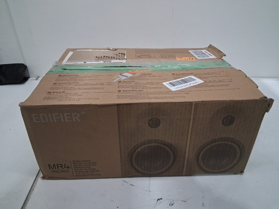 1pr Edifier MR4 Powered studio monitor speakers near-field monitors - 4" - White (Model: EDF100024) image 2