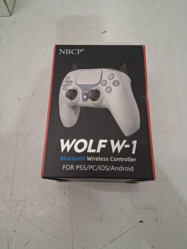 nbcp wolf w-1 wireless bluetooth controller with rgb lighting and Hall Effect Triggers - for PS4/PS3/PC/iOS/Android - white 9model: 736f) image 3