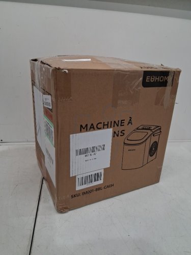 EUHOMY COUNTERTOP ICE MAKER MACHINE WITH HANDLE, BASKET AND SCOOP - MAKES 26LB/DAY - BLACK (MODEL: IM001-BBL-CAEH) image 10