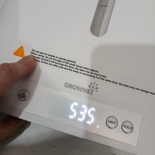 GROWNSY MULTIFUNCTIONAL BABY WEIGHT SCALE WITH 27" MEASUREMENT AND LCD SCREEN 330LB CAP - 27" X 15" X 10" - WHITE (MODEL:B12H) image 3