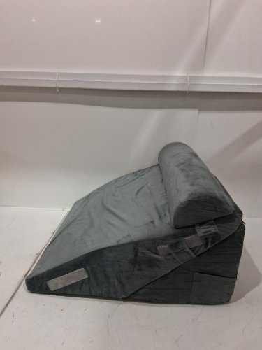 2pc wedge pillow with adjustable head rest - 22" x 11" x 22" - grey image 4