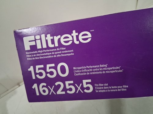 FILTRETE MPR 1550 PLEATED AC FURNACE AIR FILTER HEALTHY LIVING ALLERGEN REDUCTION - 16" x 25" x 5" image 4