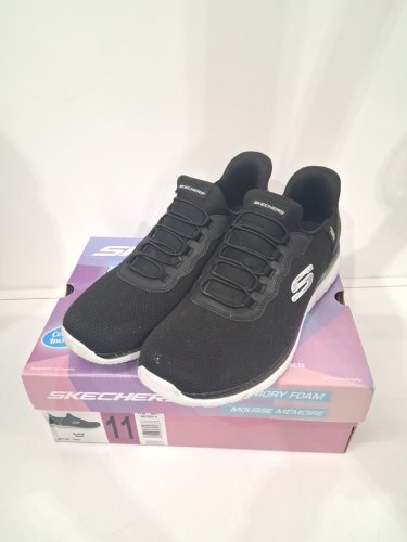 women's skechers memory foam hands-free slip-on shoes - Size 11 - black (style: 179207cs/6633511) image 2