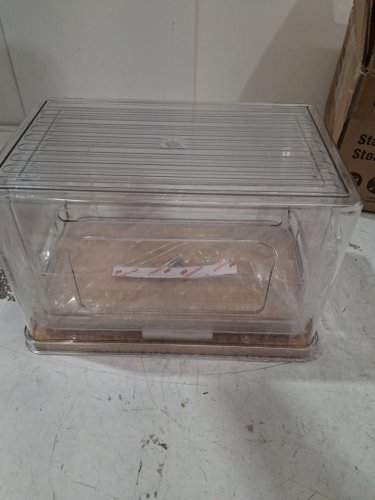 goabroa STACKABLE STORAGE BINS/ORGANIZER CONTAINERS WITH HANDLES FOR REFRIGERATOR, FREEZER, PANTRY AND KITCHEN CABINETS - MEDIUM AND LARGE - CLEAR image 4