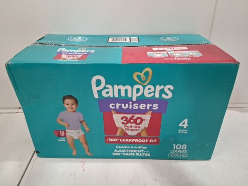 108PK PAMPERS PULL ON CRUISERS 360° FIT GAP-FREE FIT DISPOSABLE BABY DIAPERS - SIZE 4 (22-37lb) image 2