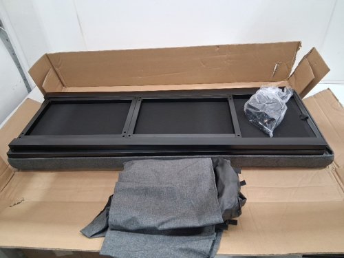 SONGMICS Storage Foldable Foot Rest Ottoman Bench with Legs - 15.7 x 43 x 15.7 - 660lbs cap - dark grey (model:LSF088G01 / ULSF088G01) image 3
