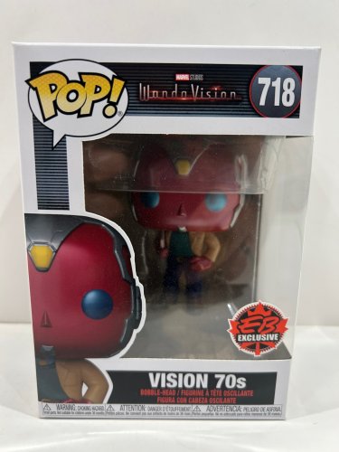 Funko pop! **eb exclusive** Marvel studios Wanda vision - vision 70s bobble head (#718) image 2
