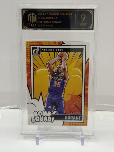 KEVIN DURANT - TOC GRADED 9 MINT  2024-25 PANINI DONRUSS BOMB SQUAD #18 image 2