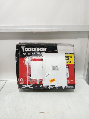 Tooltech 3-Speed oscillating pedestal fan - 16" - white (model: 100077) image 2
