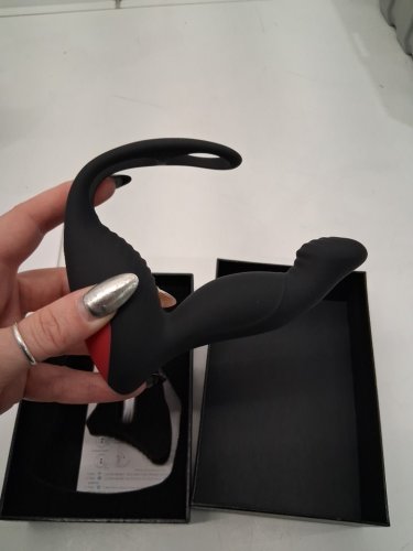 MALE Prostate Stimulator with REMOTE - 9 SPEEDS - BLACK /RED image 3