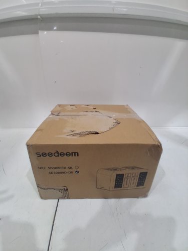 seedeem stainless steel 4 slice toaster with 7 shade options and DUAL lcd display screen - 900w - grey/bronze (model: SD30809D-DS) image 2