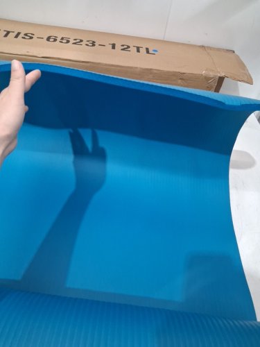 CAP Barbell High Density Exercise Yoga Mat with Strap - 1/2" x 24"x 68" - teal (model: mtis-6523-12tl) image 3