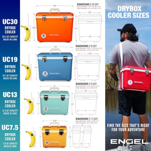 Engel Leak-Proof Airtight Dry box Cooler - 30QT - RED/WHITE (MODEL: UC30R) image 4