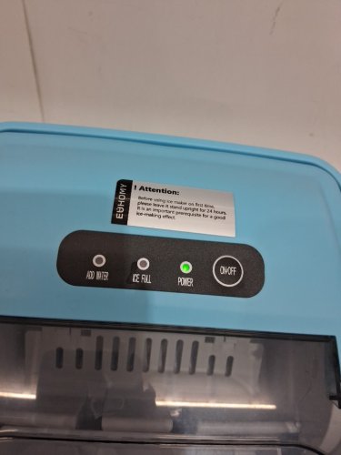 EUHOMY Countertop Ice Maker Machine with Handle, Basket and Scoop - MAKES 26LBS Per Day - blue (MODEL: IM-06c) image 4
