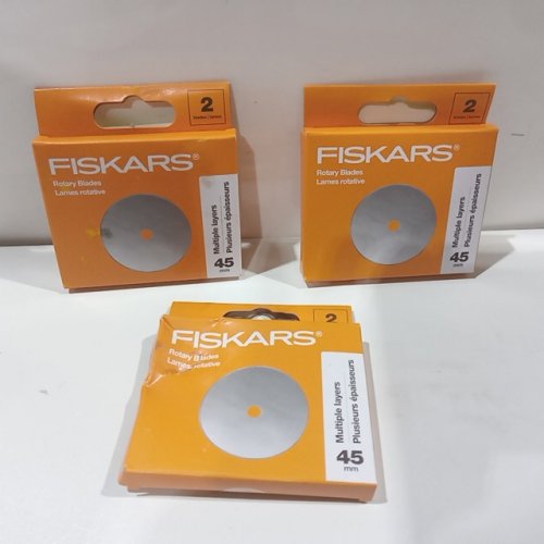 3 (2PK) Fiskars Rotary Cutter Blade Replacements for Fabric cutting - 45mm (Model: 195310) image 2