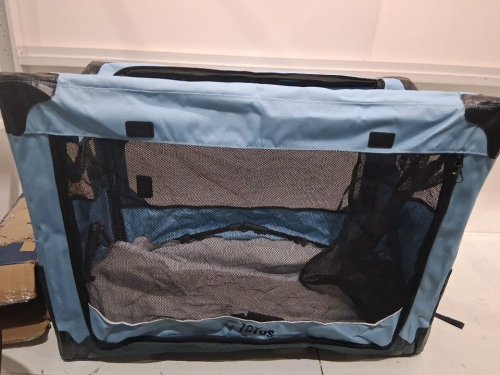 joytutus collapsible portable pet crate kennel for travel, for pets up to 55lbs - 32" - Blue image 5