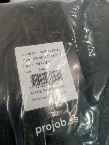 PROJOB Service cargo Shorts with 12 pockets - Size C44 / Small - Grey (Style: 2528 SERVICE SHORTS) image 3
