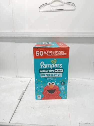 138PK PAMPERS BABY DRY ULTRA DIAPERS - SIZE 5 (20-37LBS) - SESAME STREET image 2