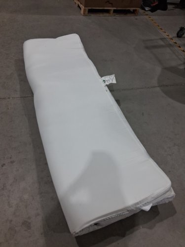 bedstory non-slip memory foam mattress topper - king - white/blue image 6