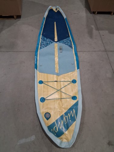 HIGHPI INFLATABLE STAND UP PADDLE BOARD WITH SUP ACCESSORIES AND WATERPROOF BAG 11FT '' x 33" x 6" - SKYBLUE WOOD image 3
