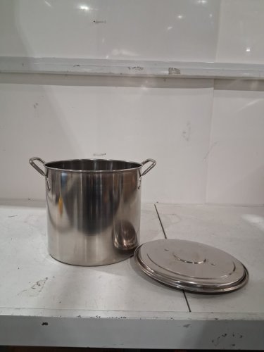 WINCO SUPER EXTRA-HEAVY ALUMINUM PROFESSIONAL STOCK POT WITH COVER LID 12QT 10" x 9" image 2