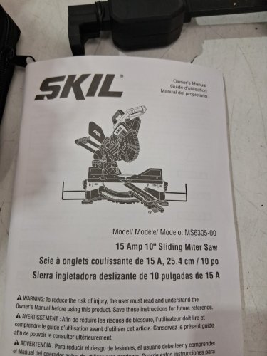 SKIL dual bevel compound sliding miter saw - 10" blade, 15amp - (model no:MS6305-00) image 8