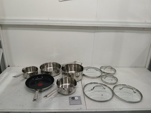 10PC JAMIE OLIVER  + tefal STAINLESS STEEL COOKWARE SET  (MODEL: 1974665) image 3