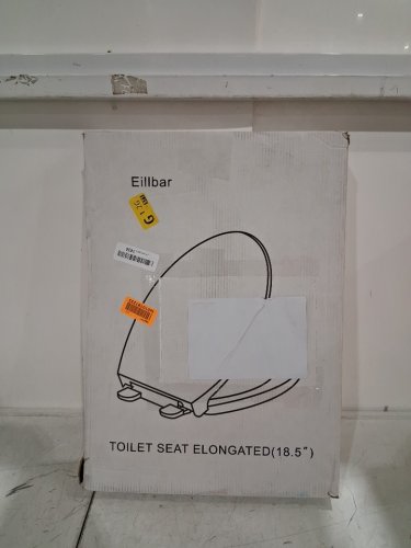 eillbar elongated oval(oblong) toilet seat with soft close - 18.5" - white image 4